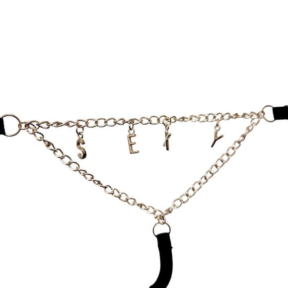 2/$20 Brand new Sexy silver chain black T-back panties - Picture 4 of 4